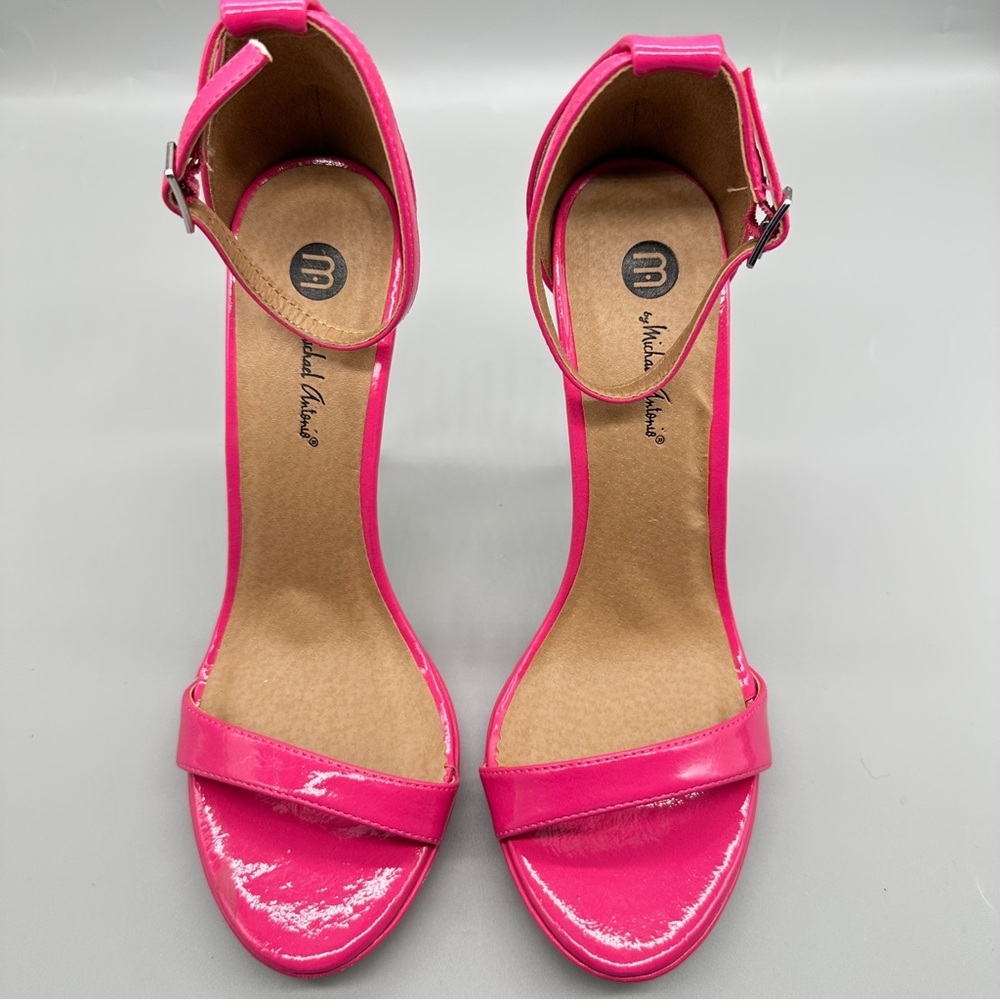 Michael Antonio Hot Pink Ankle Strap Heels Size 9
